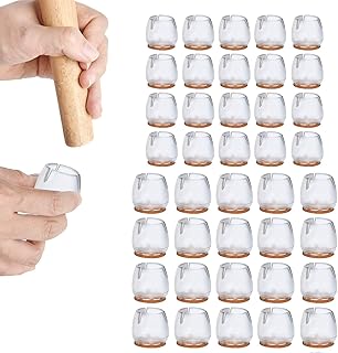 Protector Patas Sillas,almohadilla de silicona para sillas,pie de silla,almohadilla de silicona para muebles,Prevent Floor Scratches,Reduce Noise,40 piezas(tamaño 17-21mm 20 piezas,12-16mm 20 piezas)