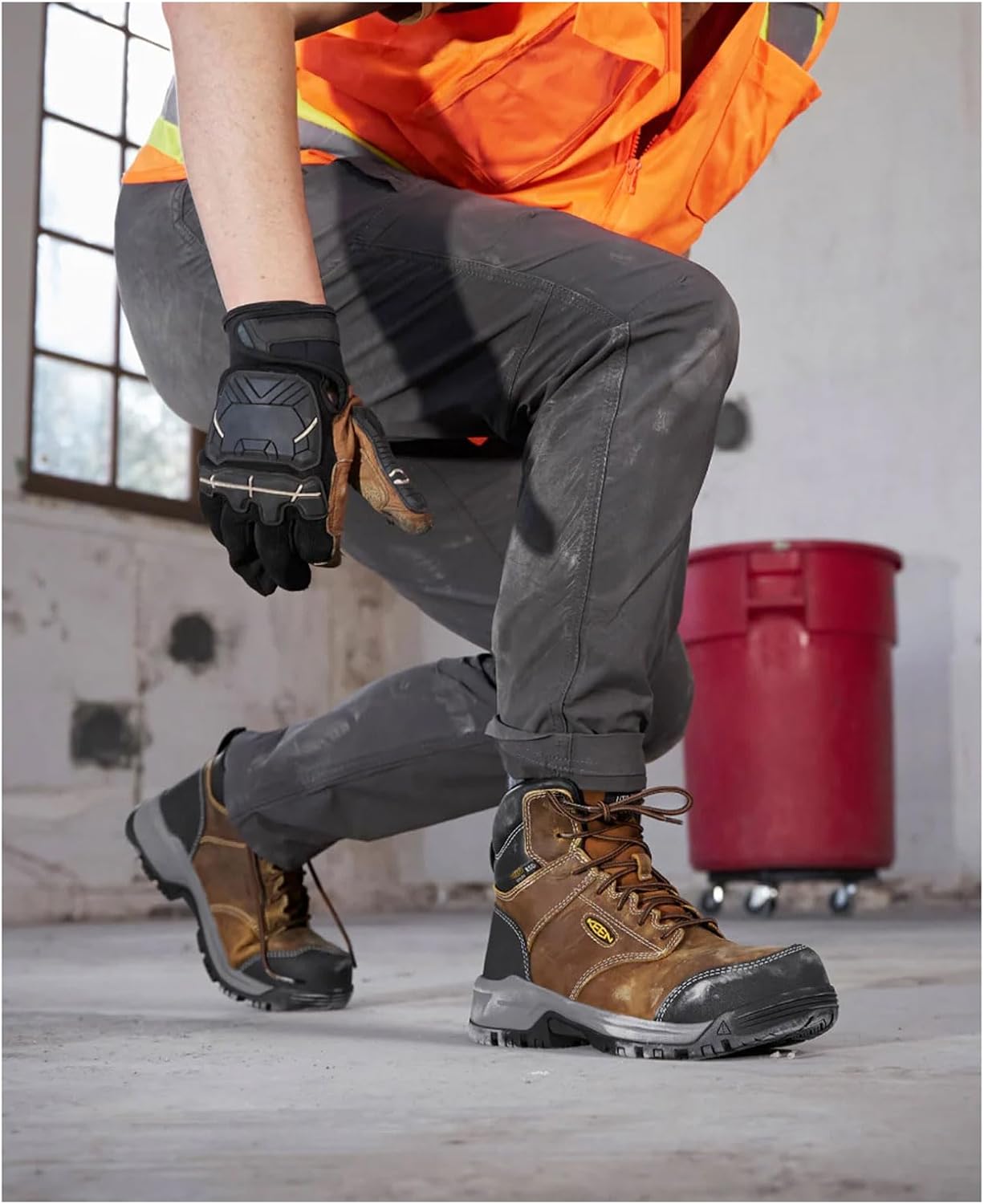 KEEN Utility womens Evanston 6" Composite Toe Esd Leather Durable Construction Work Boots