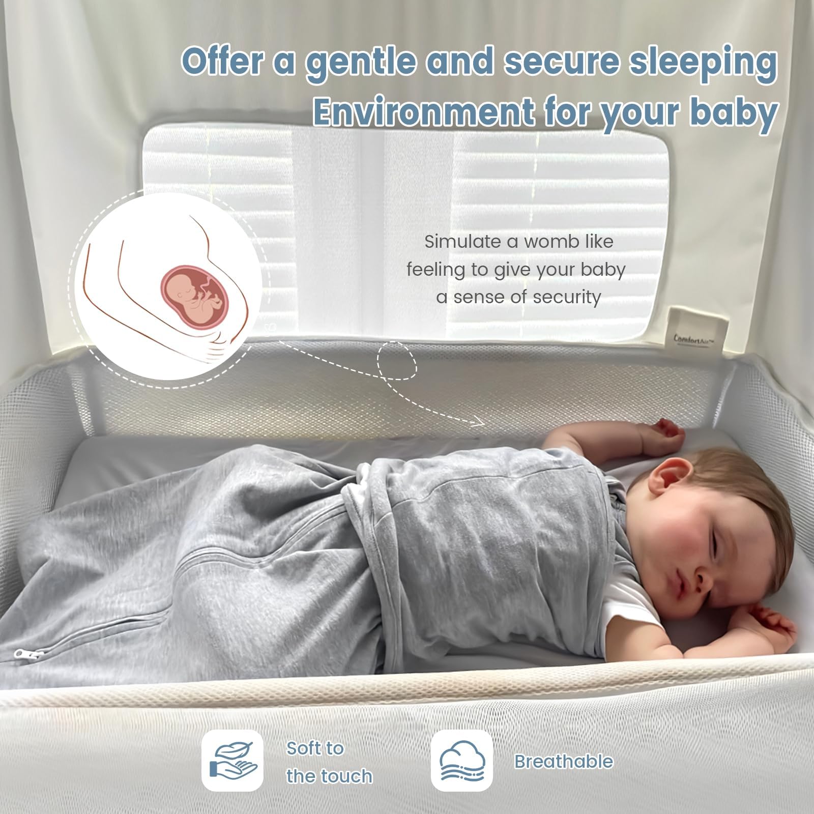ZIGJOY Saco de Dormir Bebe Infantil Manta Ajustable para Bebé 0-12 Meses Envoltura Manta Recién Nacidos Mantas Envolventes Baby Swaddle