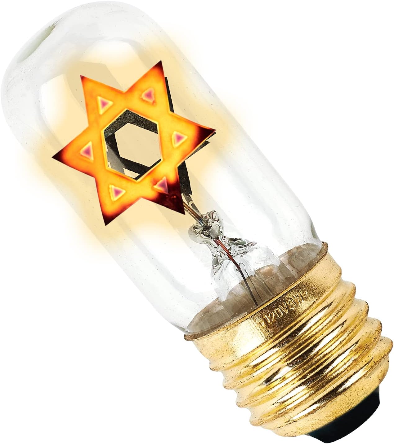 Aviv Judaica Yurtzeit Star of David Flickering Bulb Replacement Bulbs