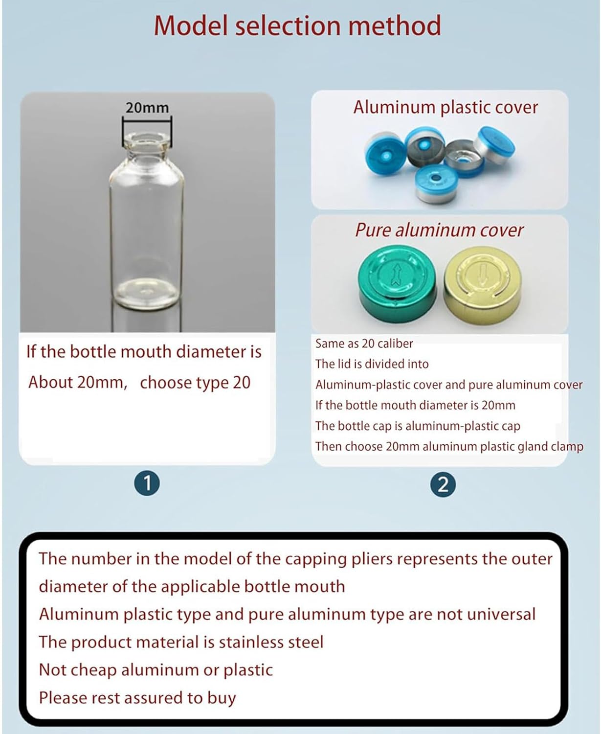 Stainless Steel Manual Vial Crimper, Bottle Cap Sealing Machine, 13mm-32mm Capping Tool, with Anti-Slip Handle, for Perfume Bottles, Plastic Cap, Spray Bottle,Red-13mmAlu