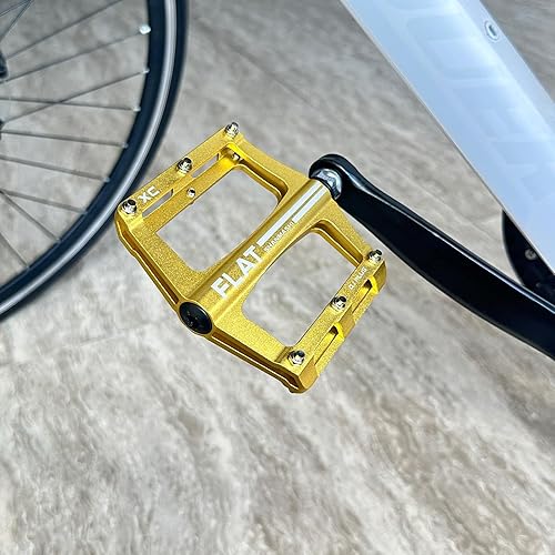 Miniatura 6 de UPANBIKE Pedales de rodamiento de bicicleta de montaña 916 '' huso de aleación de aluminio plataforma plana para bicicleta de carretera BMX MTB