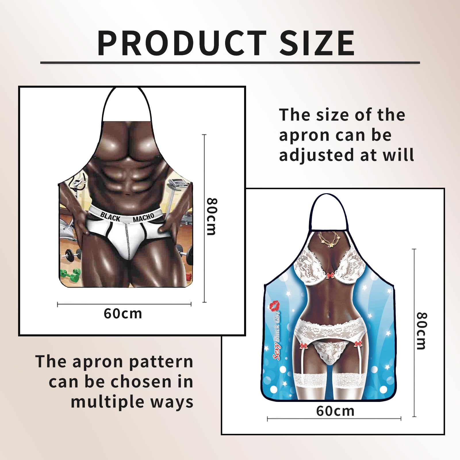 Delantal divertido para hombres y mujeres, delantal humorístico para bikini, perfecto para barbacoas, parrillas, cocinar, delantales divertidos para adultos
