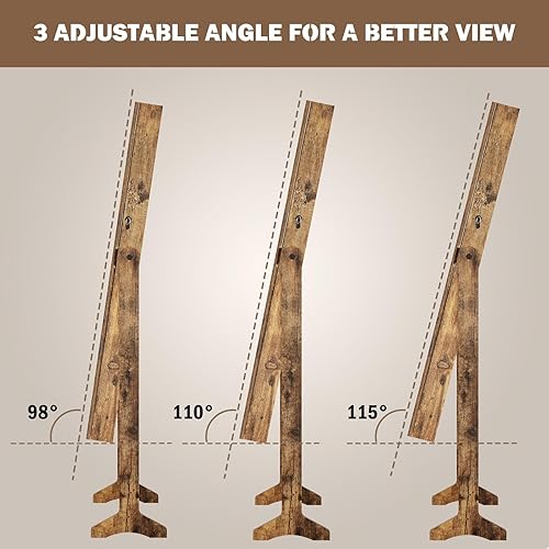 Miniatura 6 de soges Armario de joyería de pie independiente con espejo de longitud completa, organizador de joyas con cerradura, armario de espejo grande