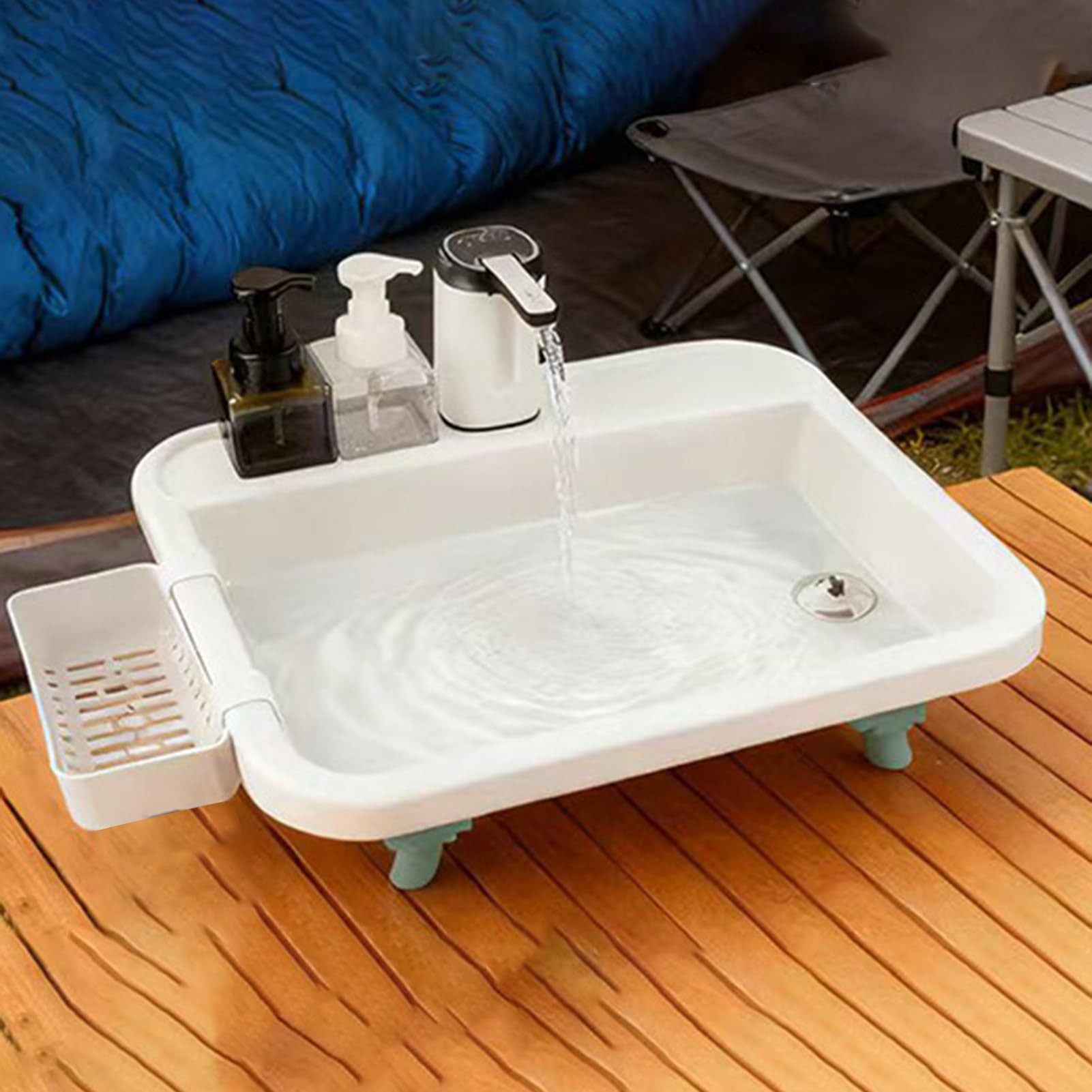 Estación de lavado de manos portátil – Lavabo de exterior de 1 pieza, unidad de suministro de agua para cargas pesadas, accesorio de limpieza multiusos de alta estabilidad