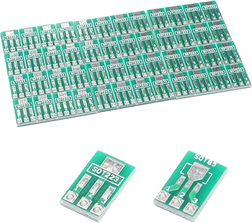 Miniatura 1 de Fielect 50 unidades SOT89-3P-2.3  SOT223-3P-1.5 a DIP adaptador PCB placa SMD convertidor