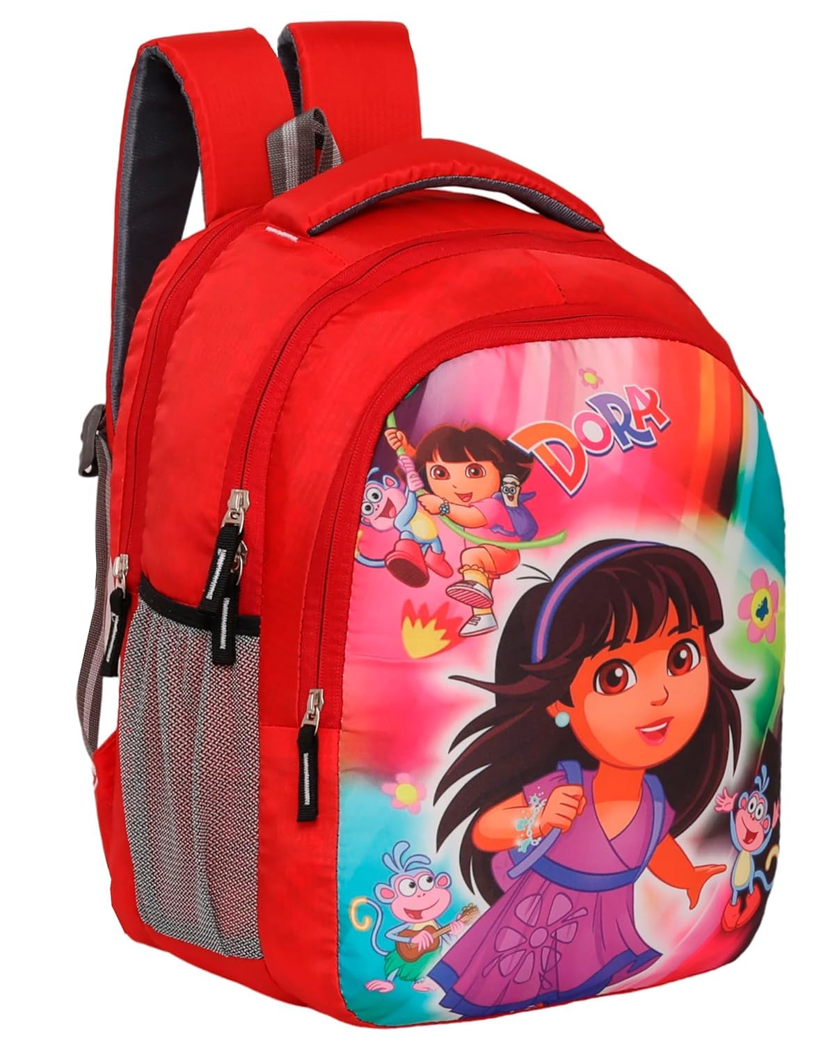 30L School Bag Plush Backpack, Cartoon Print, Preschool Bags for Boys & Girls (3-7 Years) for Nursery to 2nd Class Kids - Lightweight, Padded Straps