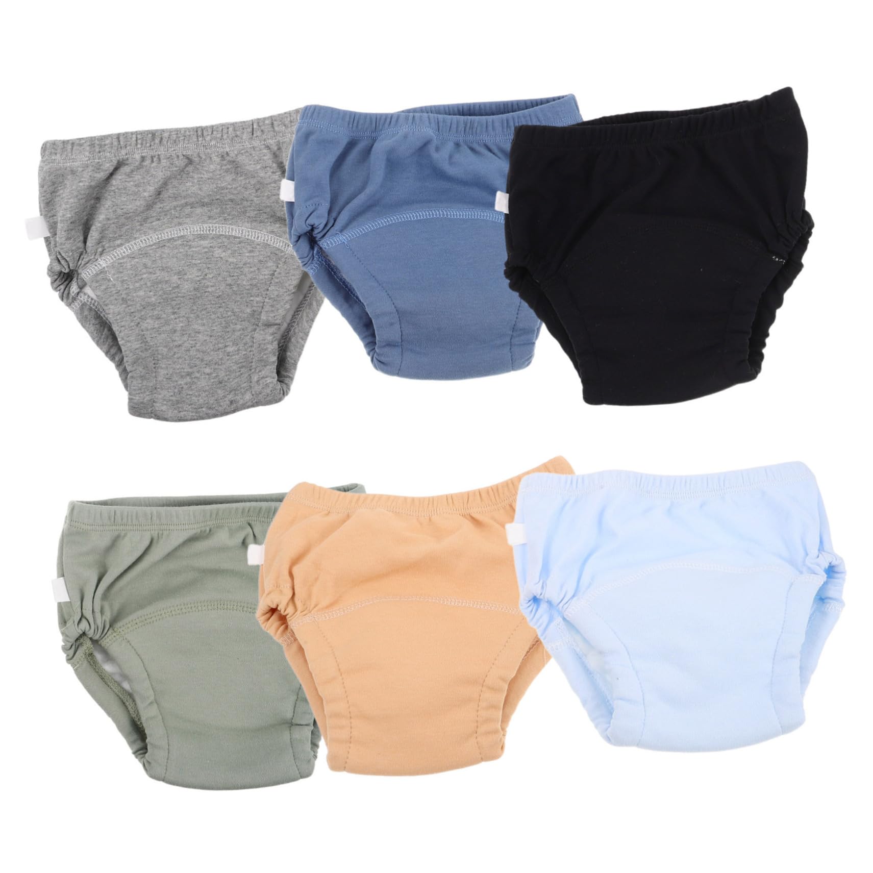 BESTYASH Baby Diaper Pants 6 Pack Newborn to Toddler Soft Breathable Leakproof Night Training Boys Girls Stylish Design Assorted Color