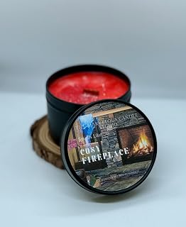 Cosy Fireplace | Christmas Smell | Christmas Season | Winter Season | Relaxing Candle | Vegan Luxury Scented Candle | Handmade | Autumn Season | Xmas Smell | 4oz