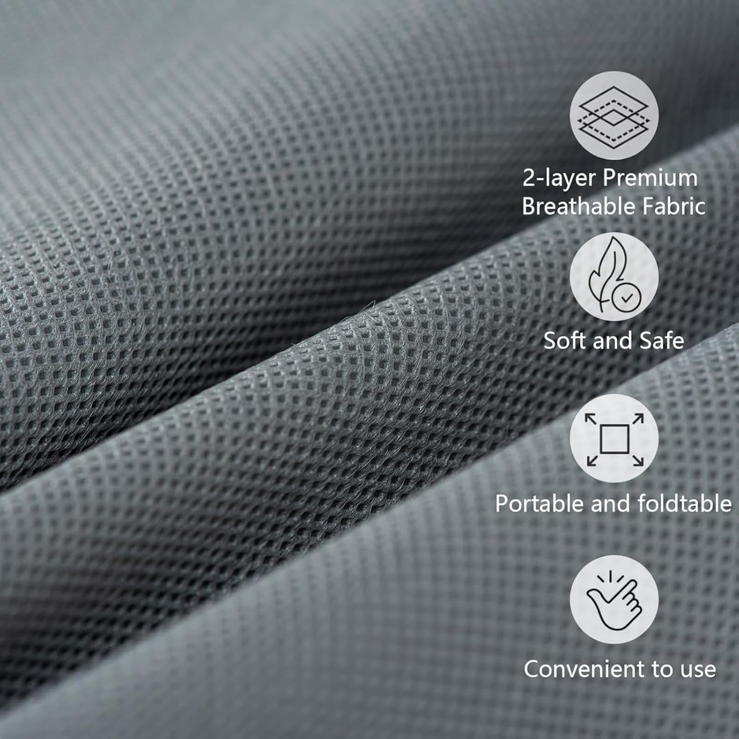 Over The Door Organizer, 5 Shelves Closet Door Hanging Organizer with 10 Mesh Pockets,for Bedroom,Bathroom,Pantry,Nursery (Gray) - Image 7