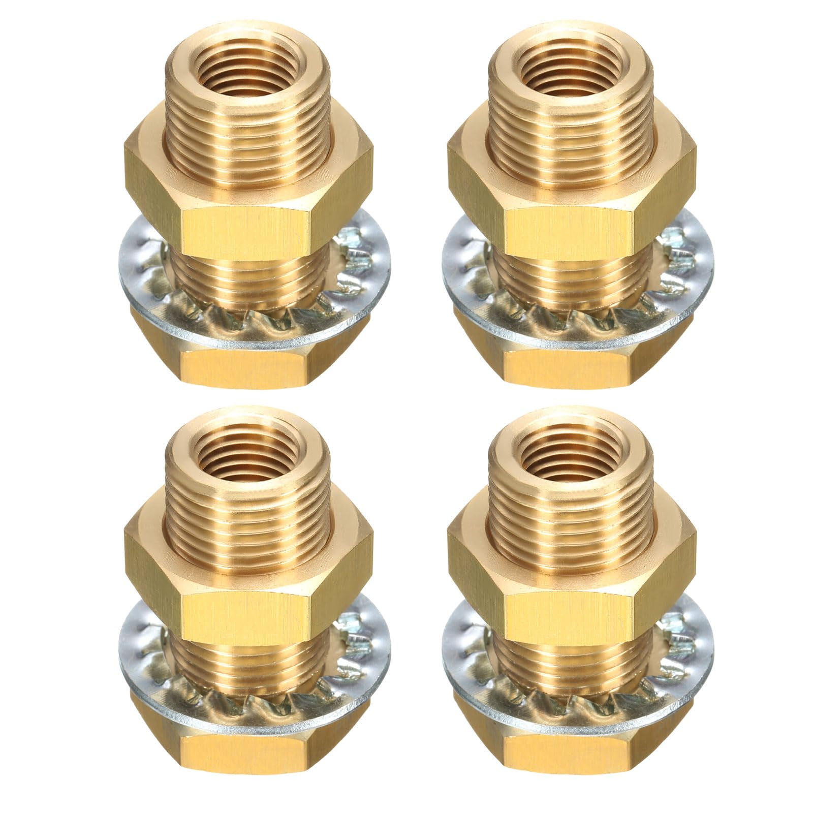 QUARKZMAN 4Pcs Raccordi di Passaggio NPT 1/4" Femmina Doppia Filettatura