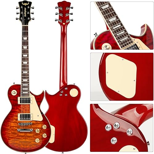 Miniatura 5 de Bullfighter - Guitarra eléctrica serie SB de 39 pulgadas, estilo LP para principiantes, intermedios y profesionales, guitarra de cuerpo sólido,