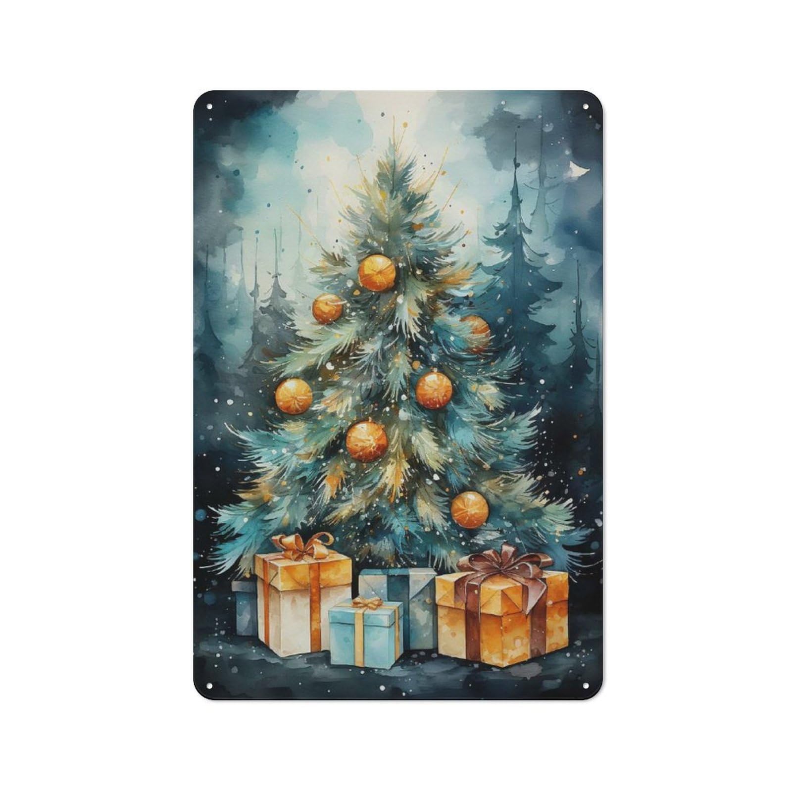 Junmoney Whispers Of Winter Retro Tin Wall Plaque 30X20cm Featuring For Garage Wall, For Vintage Wall Decor Fans, For Themed Room Decoration