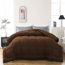600 GSM Heavy Winter Comforter King Size 92"X106" - Luxurious Soft Fluffy Winter Blanket Comforter/Rajai/Duvet King Size - Chocolate Brown Color