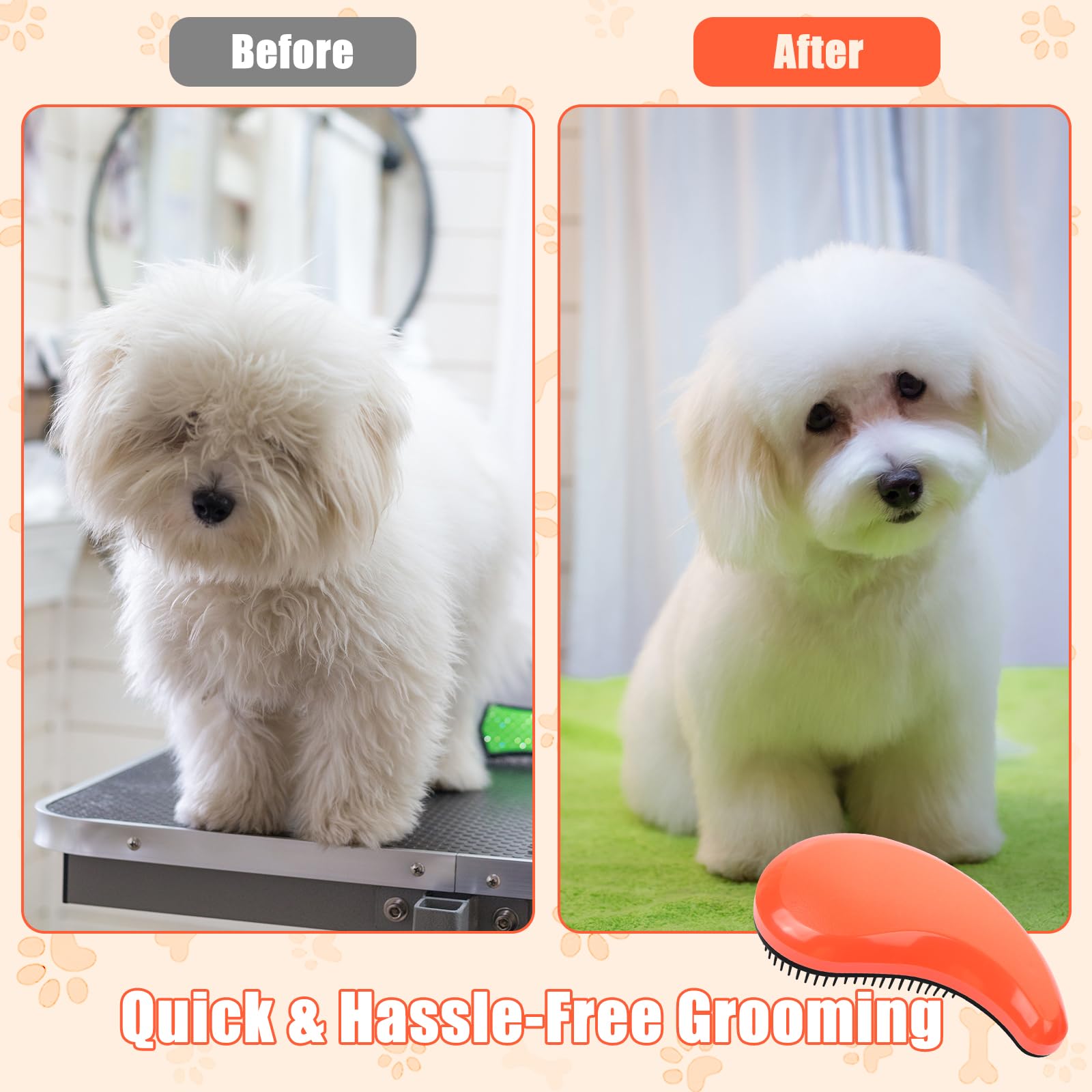 LALASTYLE 2 Pcs Puppy Brush, Small Dogs Brushes for Grooming Soft Dog Comb - Image 4