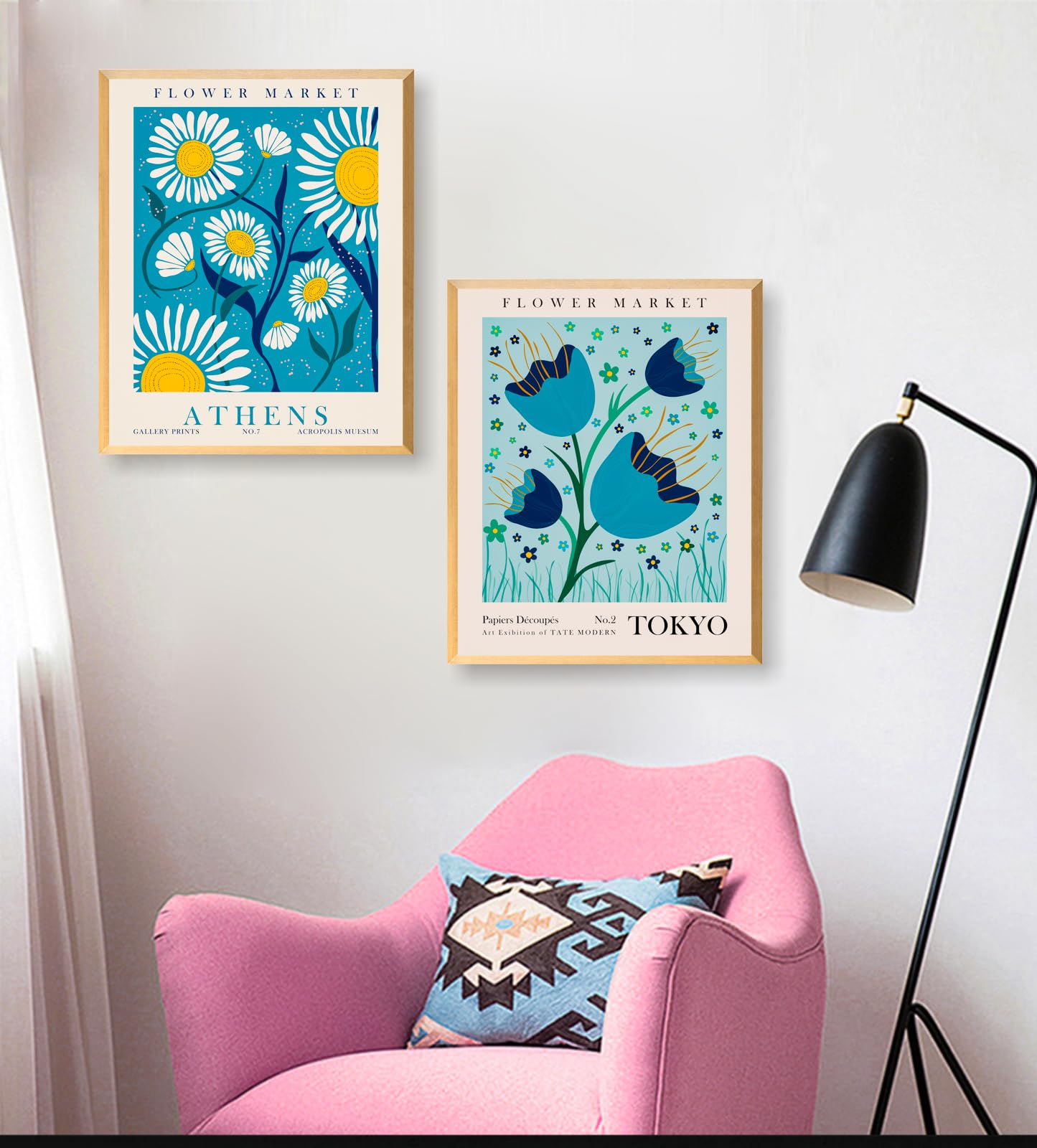 Amazon.com: dazongweihan Flower Market Poster Set of 9, Abstract