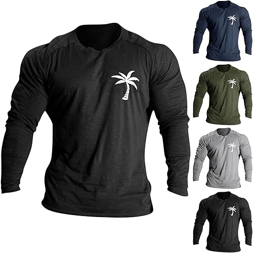 Miniatura 2 de Men's Shirts Long Sleeve Crew Neck Casual Athletic Thermal Relaxed Fit Tees Trendy True Comfort Tops
