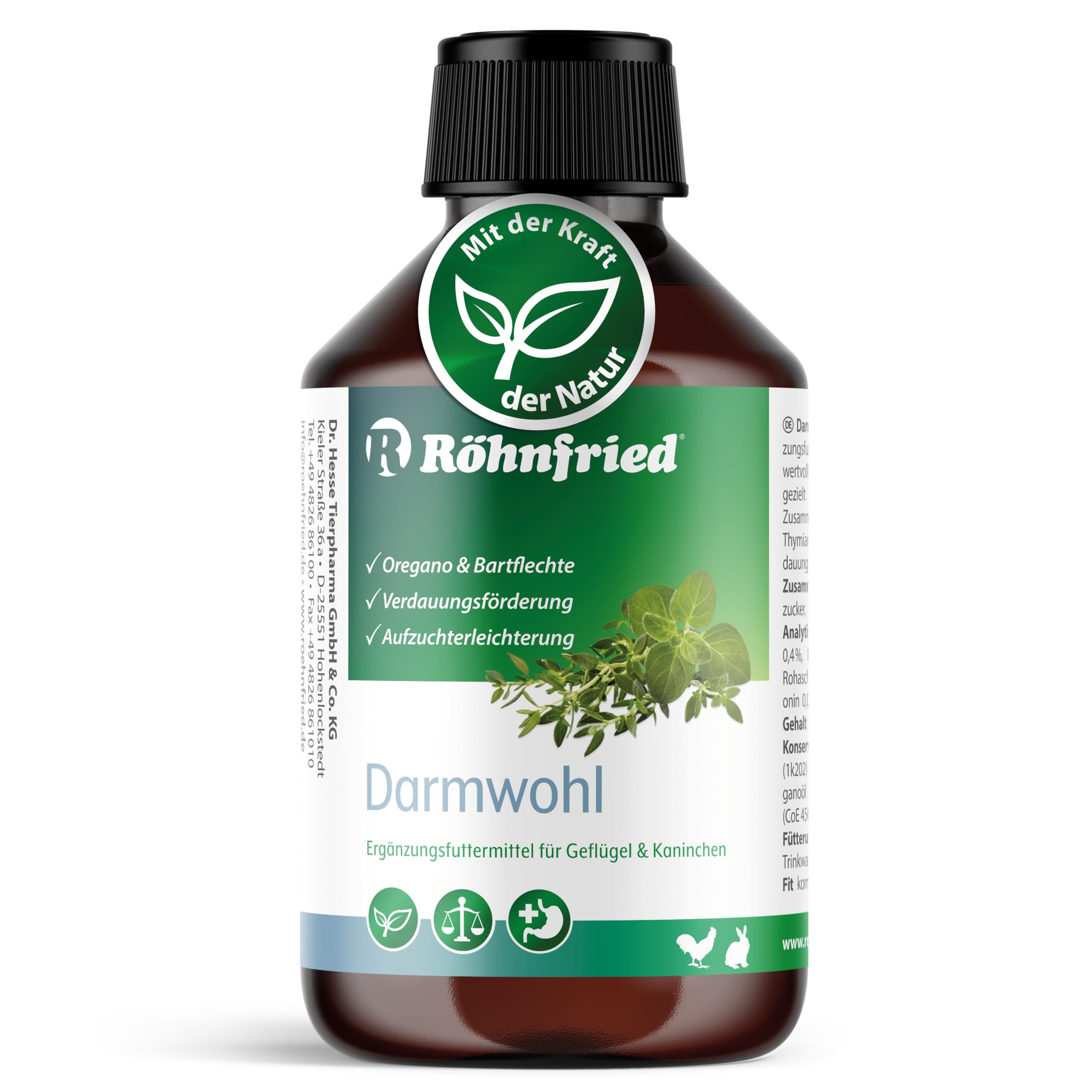 Röhnfried Darmwohl - Darmwohl fördert die Verdauung der Kaninchen, Nager & Kleintiere (250 ml)