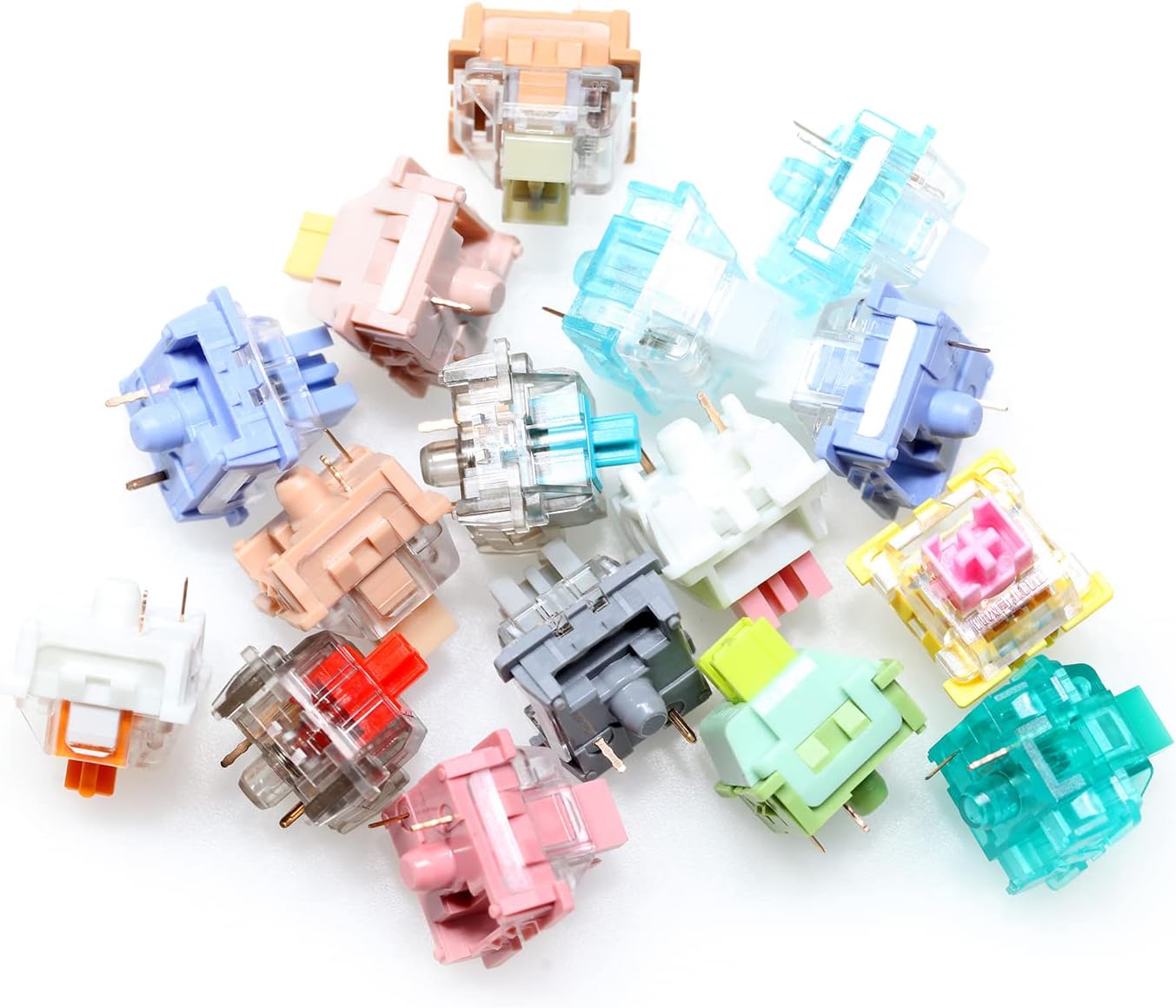 KPREPUBLIC OTM Outemu Switch for Mechanical Keyboard Silent Linear Tactile Ocean Sea Red Lemon Purple Pink Jade Lime Peach Silver Panda Red White Blue(OTM White Blue Switch x90)
