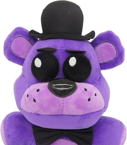 Miniatura 3 de F-N-A-F Plushies Golden Freddy Fazbear - Sombrero morado sombrero negro oso de escarcha de 8 pulgadas en stock de EE UU - 5 noches en Freddys -