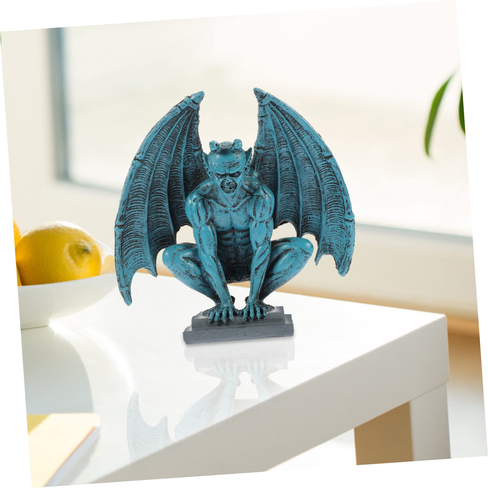 Cabilock 2 Pezzi Gargoyle Statue Figurine Da Giardino Statue Ornamenti Giocattolo Da Esterno Drago Giardino Solare Decorazione Angelo Rana Statua Accessori Da Delle Fate