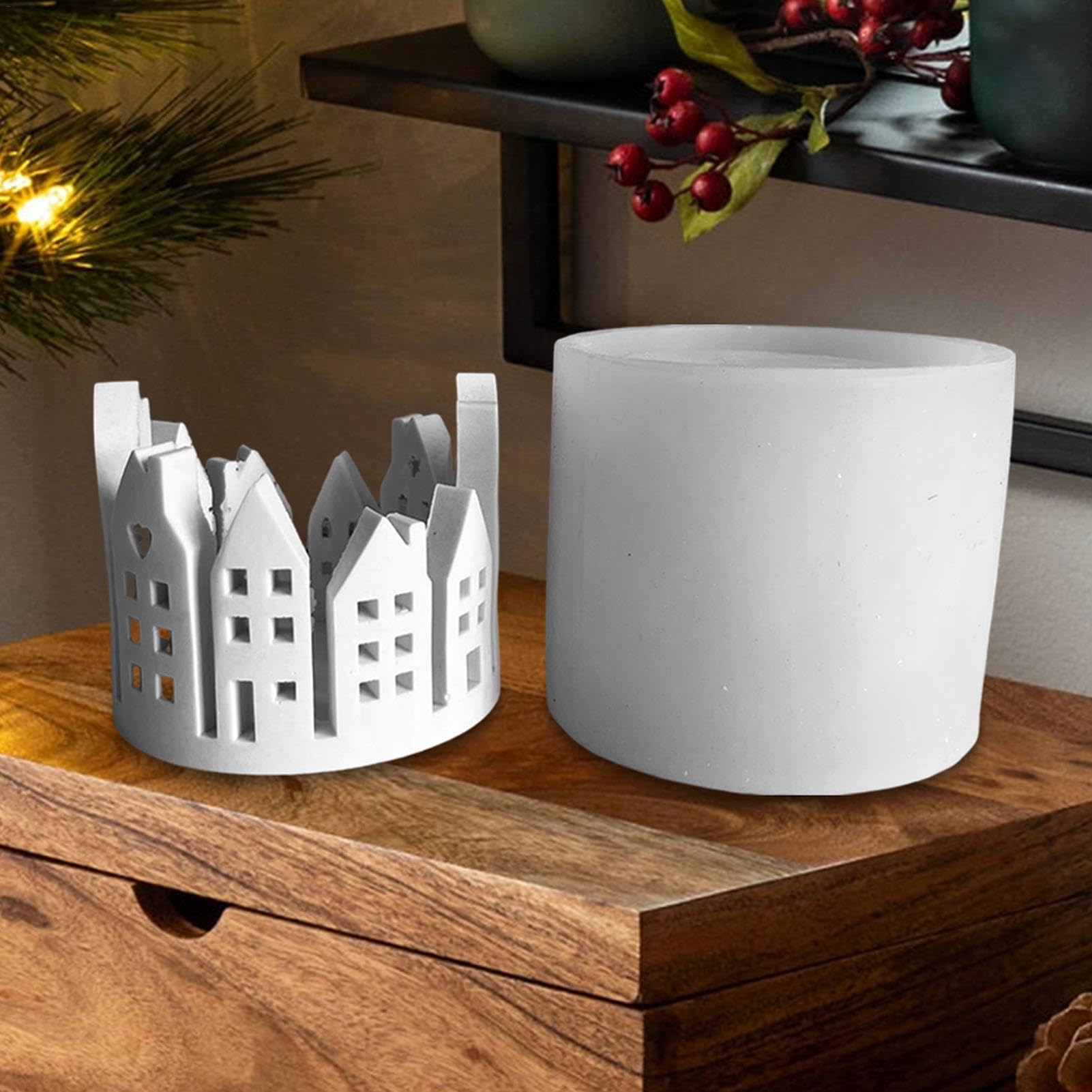 Molde de silicona para portavelas, decoración del hogar, de silicona
