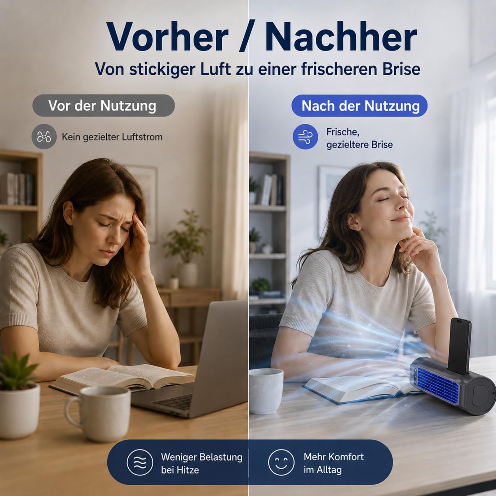 Coldeez Kühlkönig Cooling Ace Chill Pro Drei Leistungsstufen Wandaufhängung Ohne Bohren Tragbare Grau