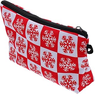 Amosfun 1Pc Bolsa Cosmética De Natal Organizadores De Maquiagem Bolsas Organizadoras Para Viagem Bolsa De Maquiagem Com Zíper Bolsas Organizadoras De Viagem Bolsas De Armazenamento