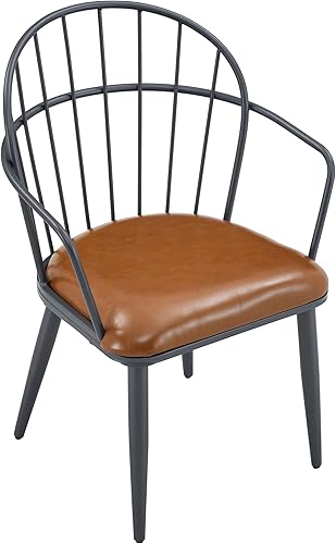 Miniatura 9 de Juego de sillas de comedor y mesa y sillas  Paquete de 2 sillas laterales modernas de madera con patas de metal para cocina, comedor y asientos de