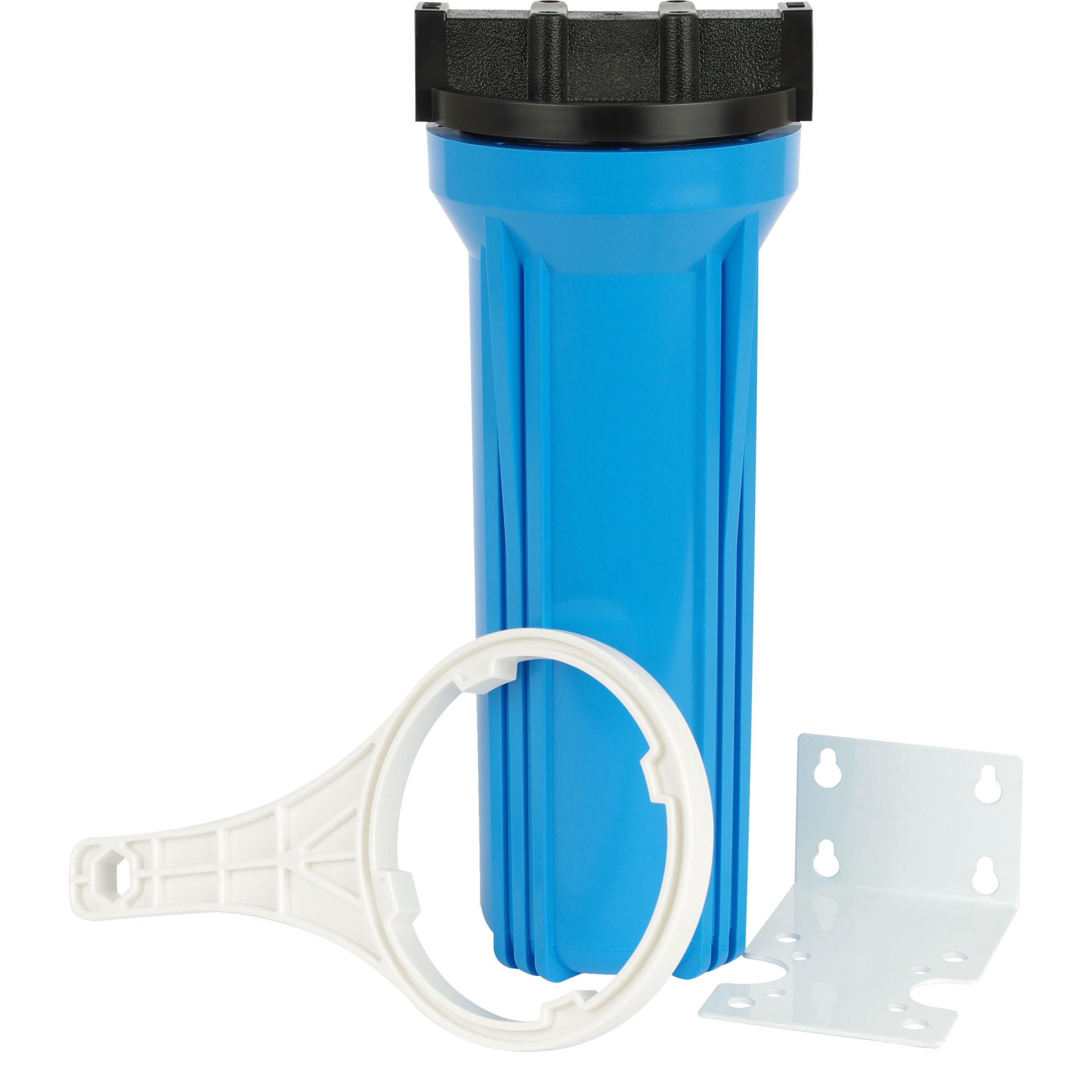 SpiroPure Carcasa de filtro de agua delgada de 10 x 2.5 pulgadas, carcasa estándar de 1/4 pulgadas NPT