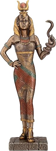 Zeckos Diosa egipcia Hathor sosteniendo una estatua de cobra