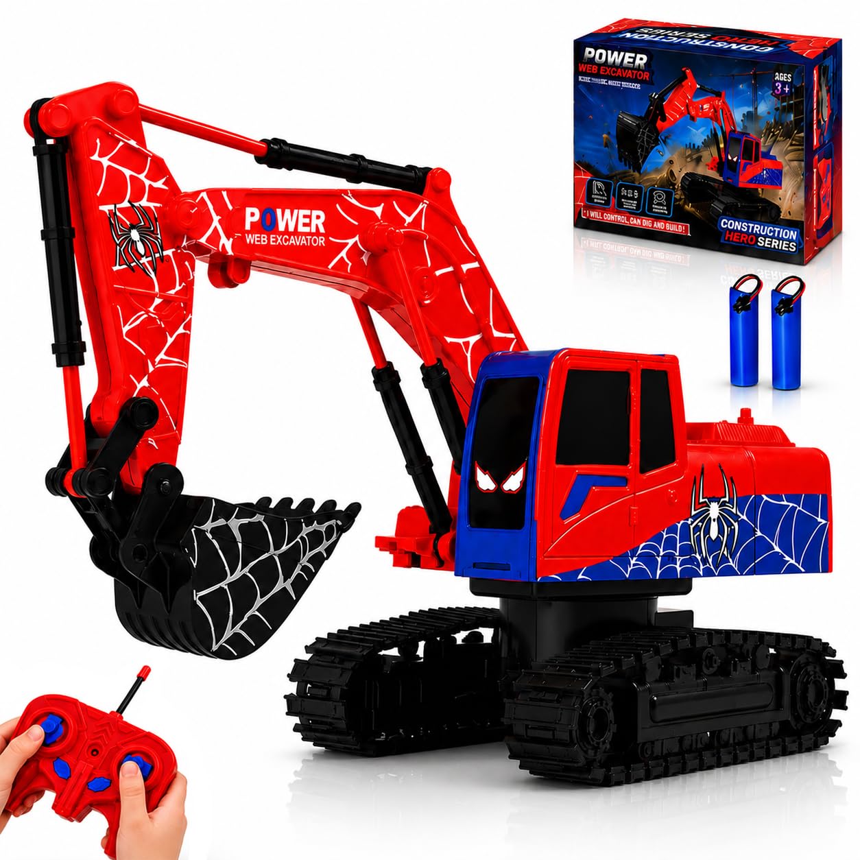 spider pelleteuse rc enfants 3-9 ans