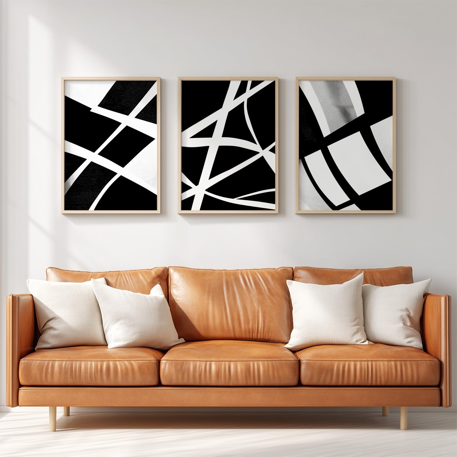 Minimalistyczne geometryczne płótno ścienne 3 sztuki