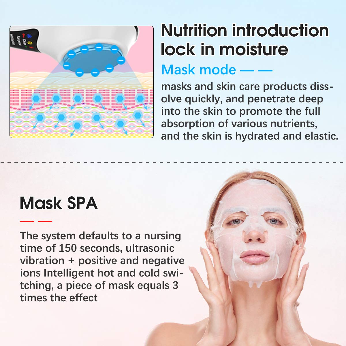 Facial Massager, Hot and Cold Vibration Skin Care Beauty Device Portable Ion Skin Toning Machine for Anti-Wrinkle,Deep Cleaning,Skin Calm : Beauty & Personal Care