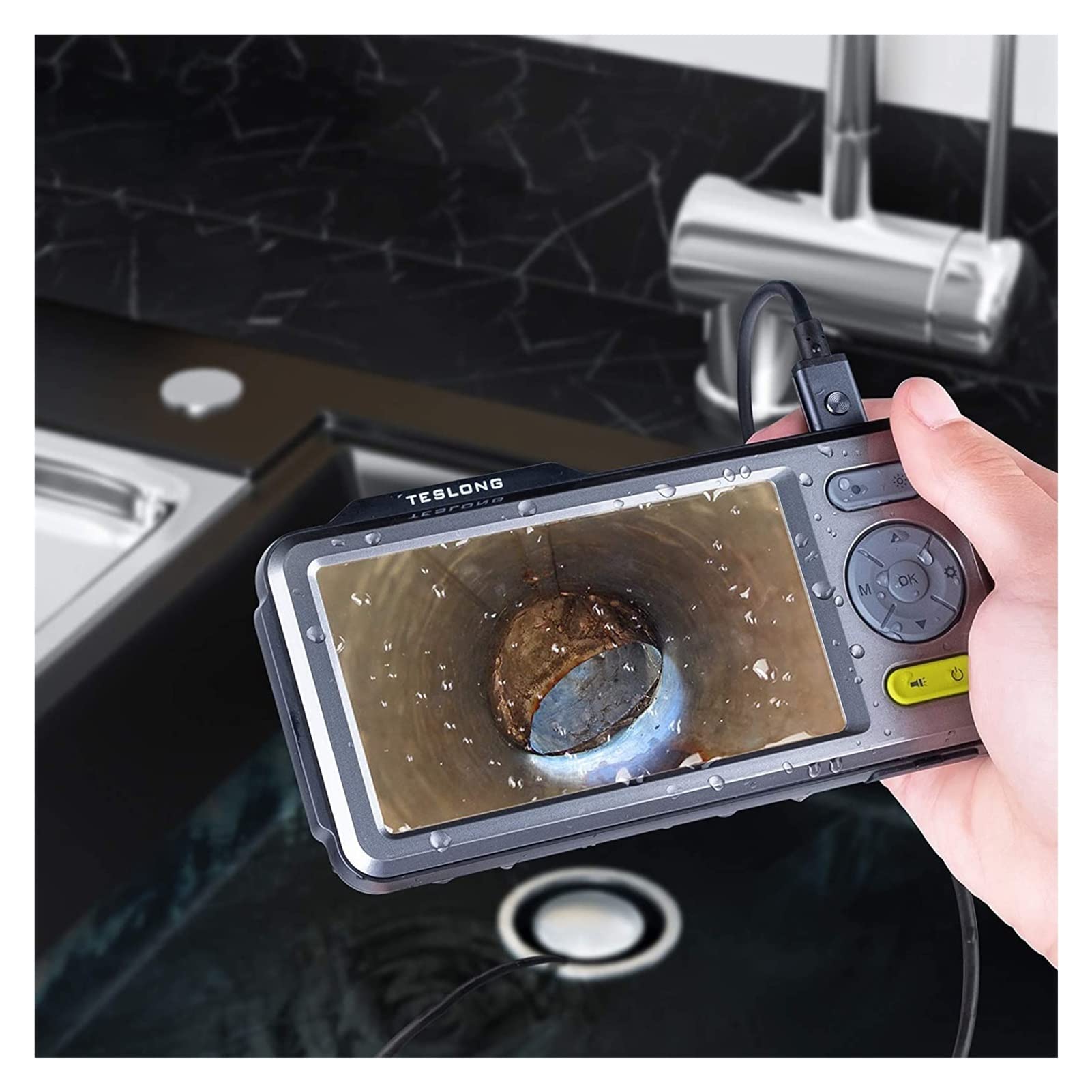 NTS500 Inspektionskamera Mit 5 Zoll Bildschirm - 1080P HD Endoskop IP67 Wasserdicht