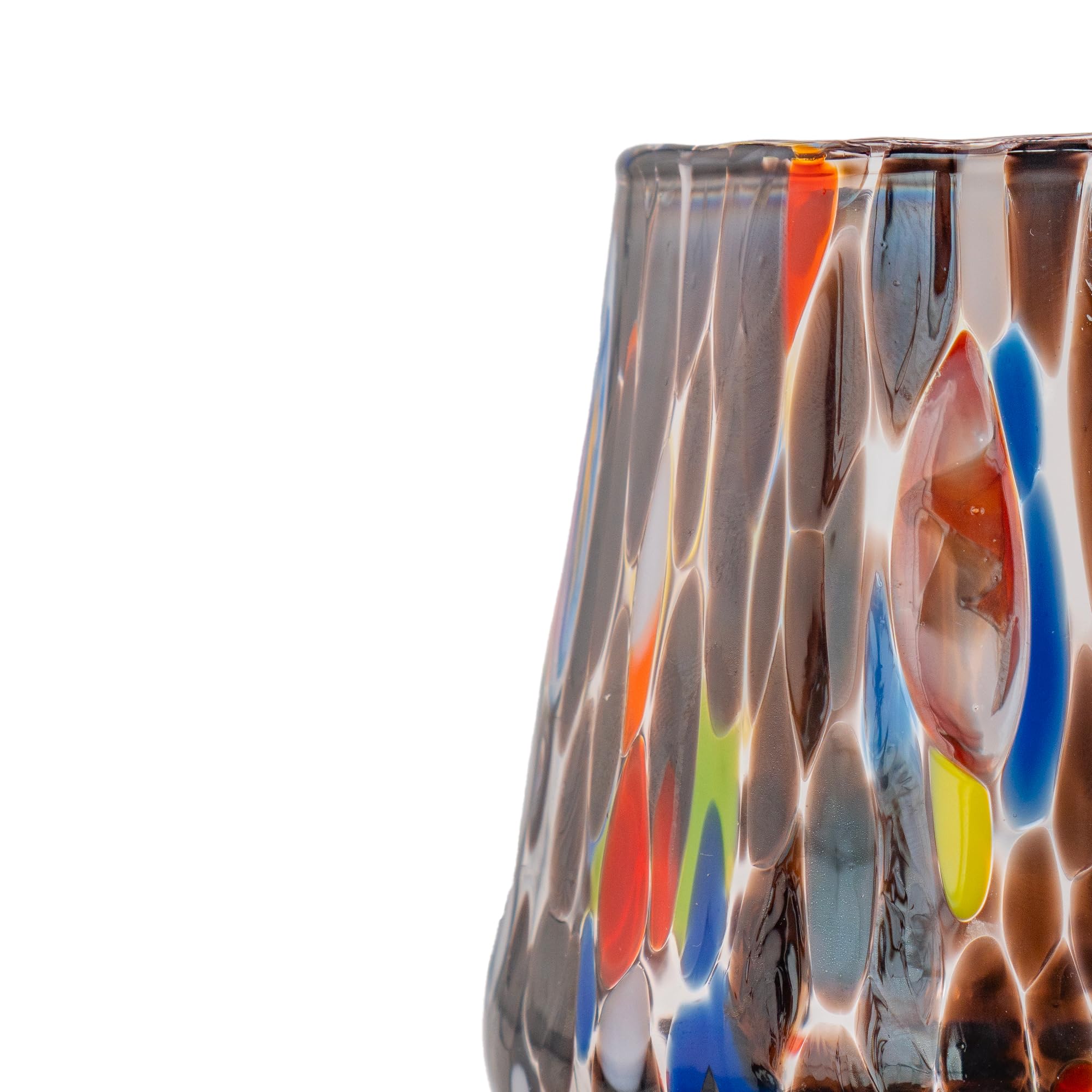 MurArt Bicchieri di Murano Set da 6 bicchieri da 300ml in vetro soffiato a mano in lavorazione artigianale Made in Italy B8 (Misto, Bicchieri Acqua 6pz)