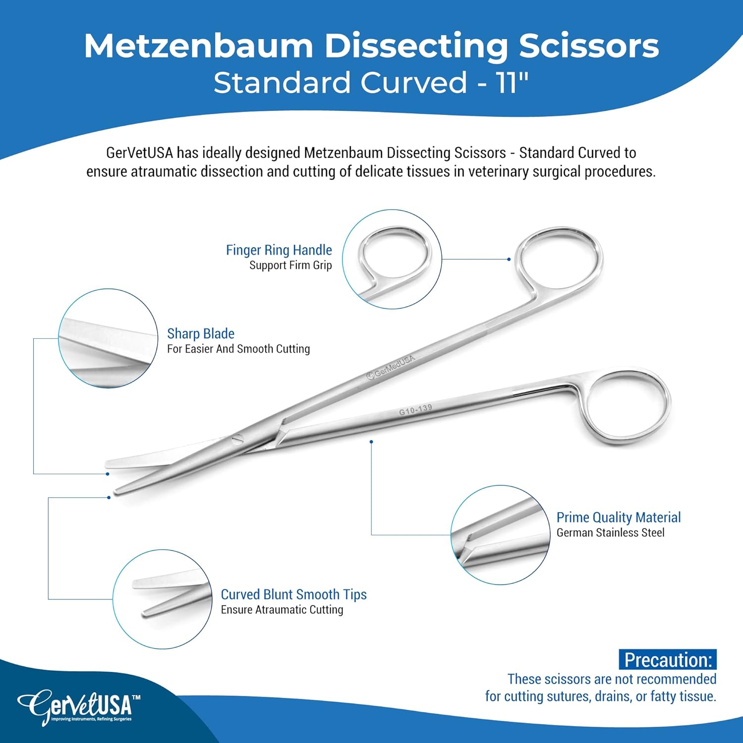 Metzenbaum Dissecting Scissors 9" Standard Curved
