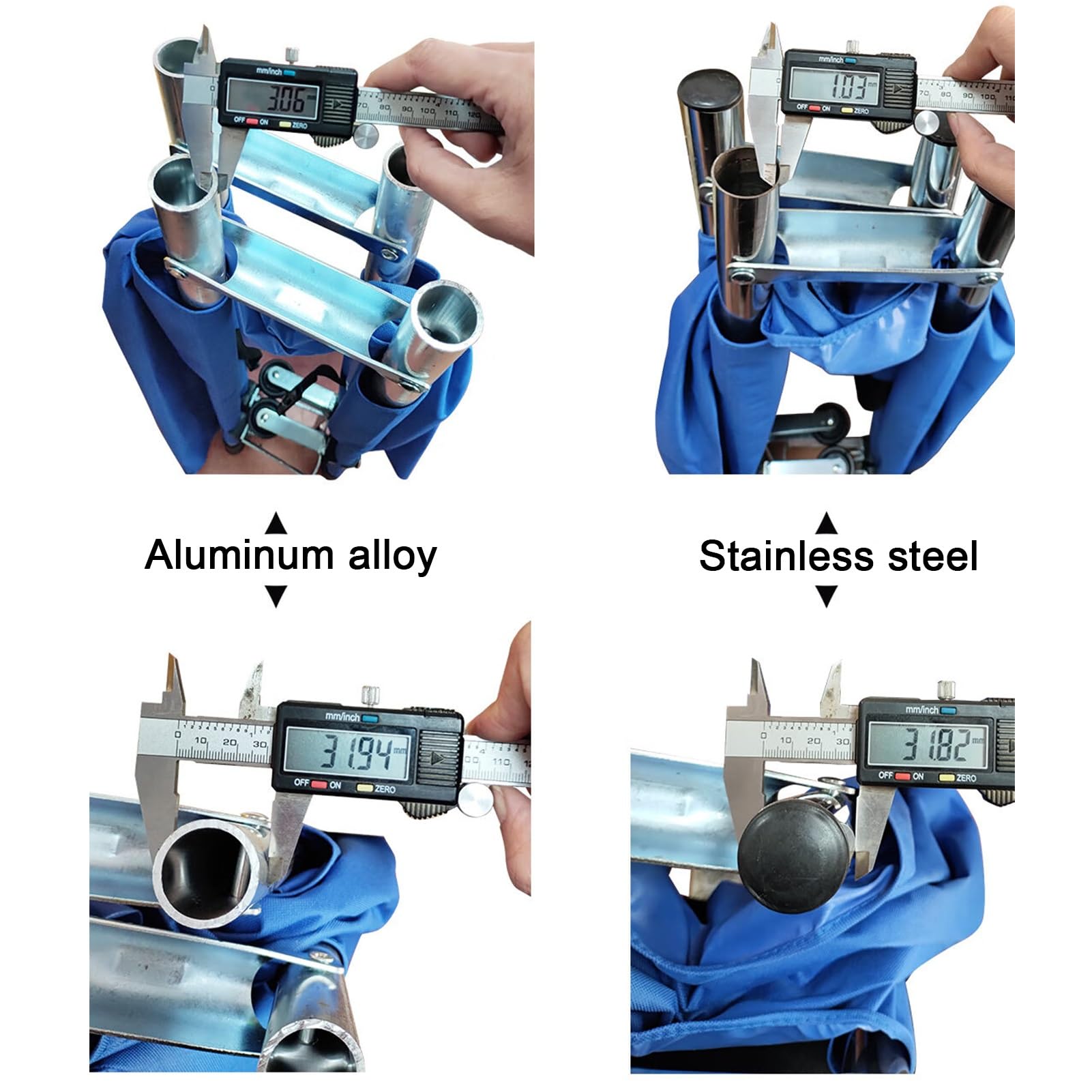 Civière Pliante, Brancard Portative Alliage D'aluminium, D'urgence Brancard Acier Inoxydable, Immobilisation de la Colonne Vertébrale Transport Patients, pour Hôpital,maison ( Color : Stainless steel