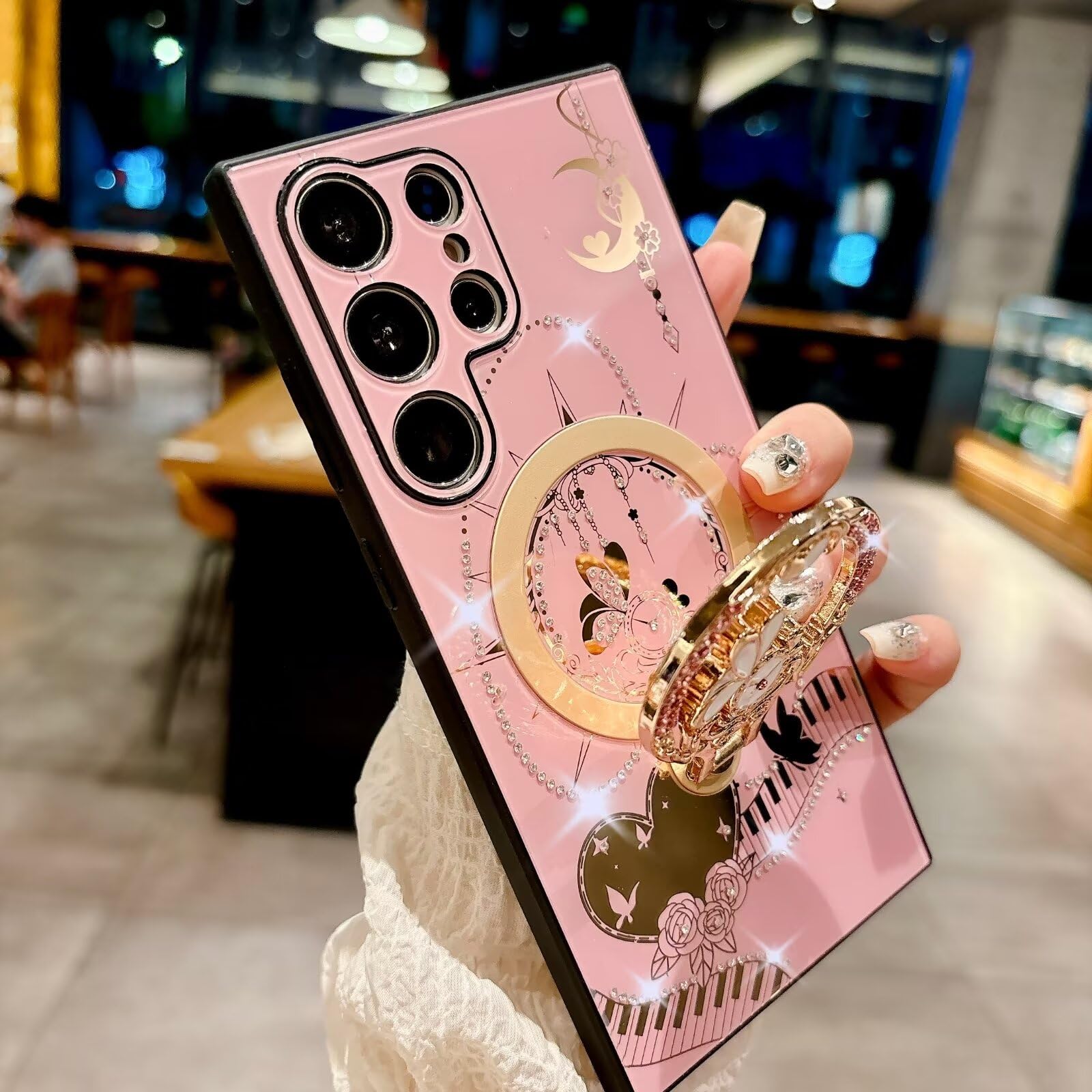 Amazon.com: Case for Galaxy S24 Ultra,3D Butterfly Kickstand Bling