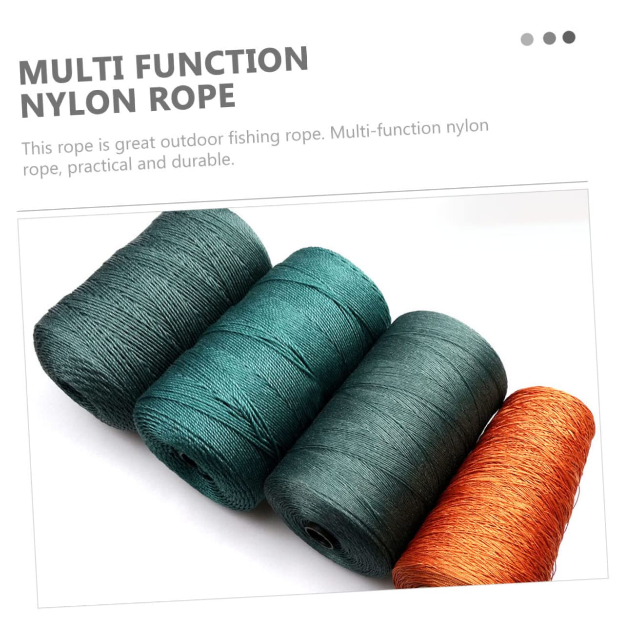 Angoily Línea de reparación de Redes de Pesca Suministros de reparación de Redes de Pesca Cuerda de Hilo Cordel de Cuerda de Nailon de Nailon Multiusos Nylon Dark Green