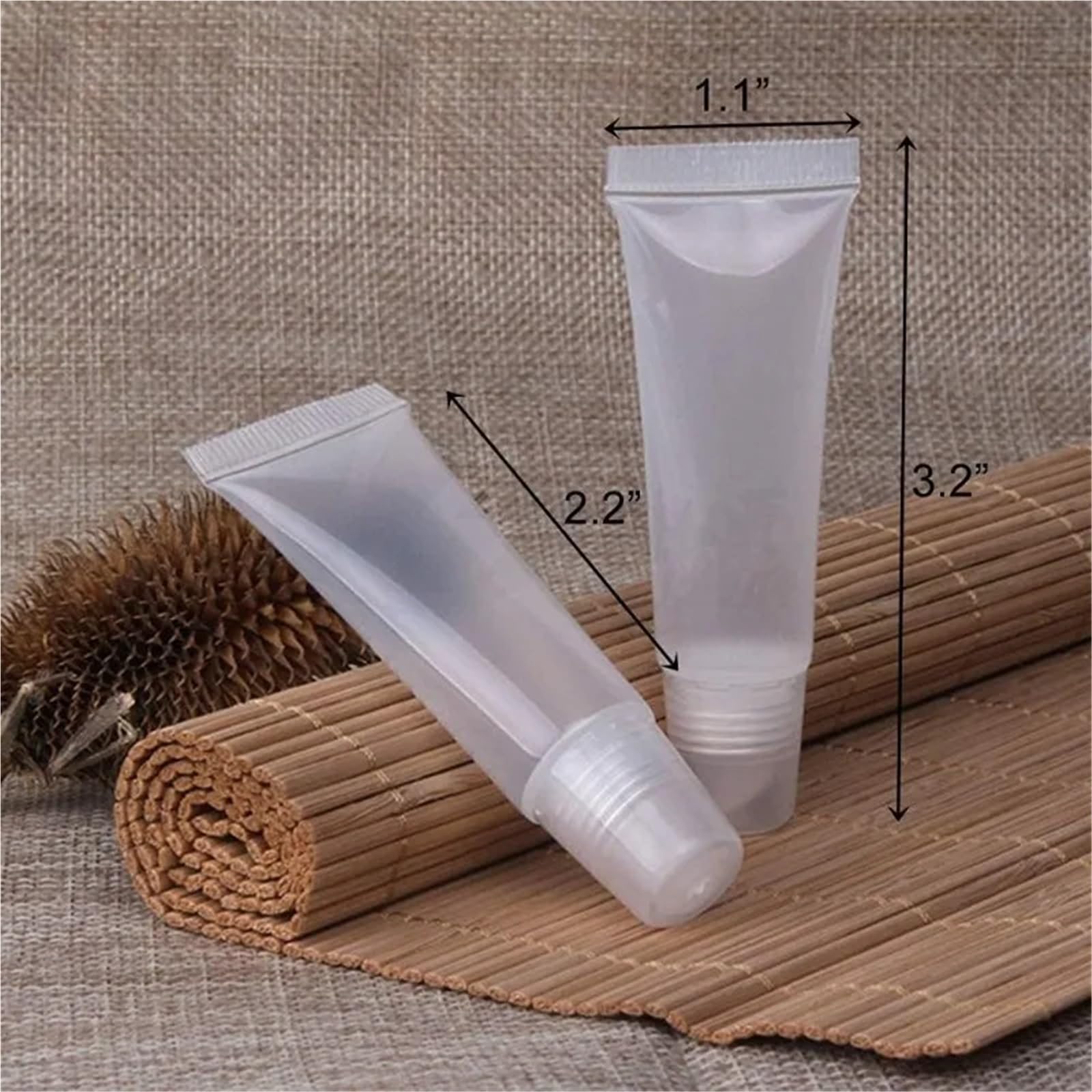 Contenitori per balsamo per le labbra, 60 pezzi, 5/10 ml, mini tubetti vuoti per balsamo per le labbra, contenitori per balsamo per le labbra, contenitori per balsamo per le labbra