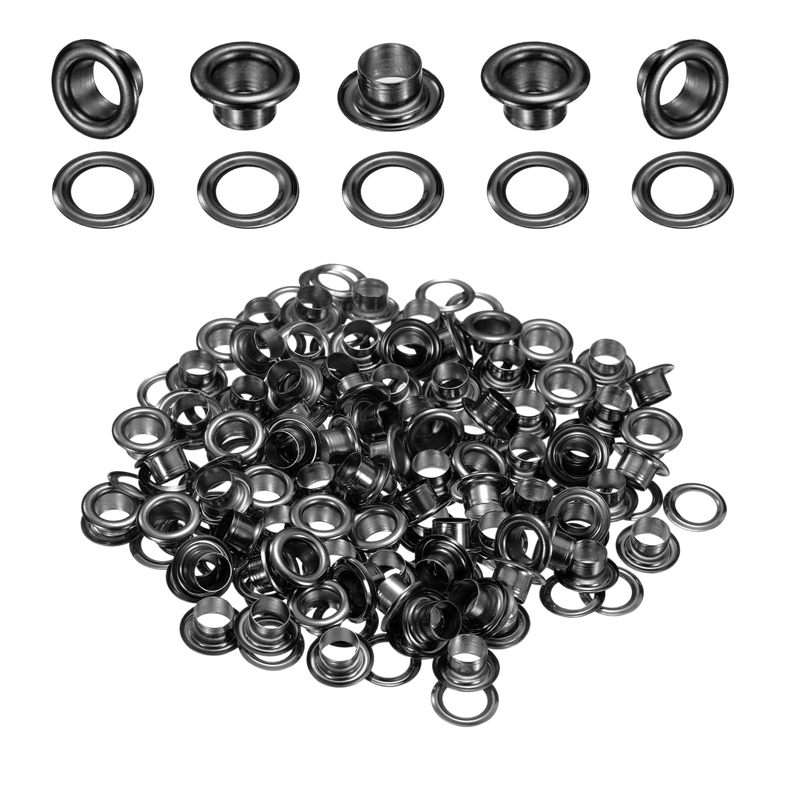 QUARKZMAN 50 stuks ingestanste ringen, 5 mm binnendiameter messing