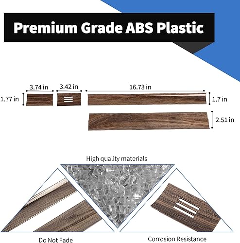 Miniatura 7 de Voodonala Cubierta de panel de tablero de consola central para Ford F150 2015-2020 compatible con Ford F150 2015-2020 (ABS, madera, 4 piezasjuego)