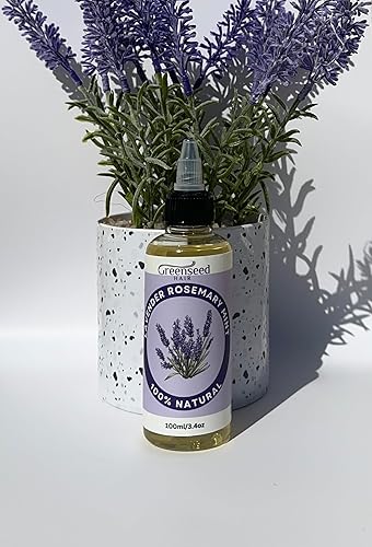 Miniatura 3 de Aceite para el crecimiento del cabello de lavanda y romero y menta para mujeres y hombres, aceite natural para el cabello de 3.4 fl oz con vitamina