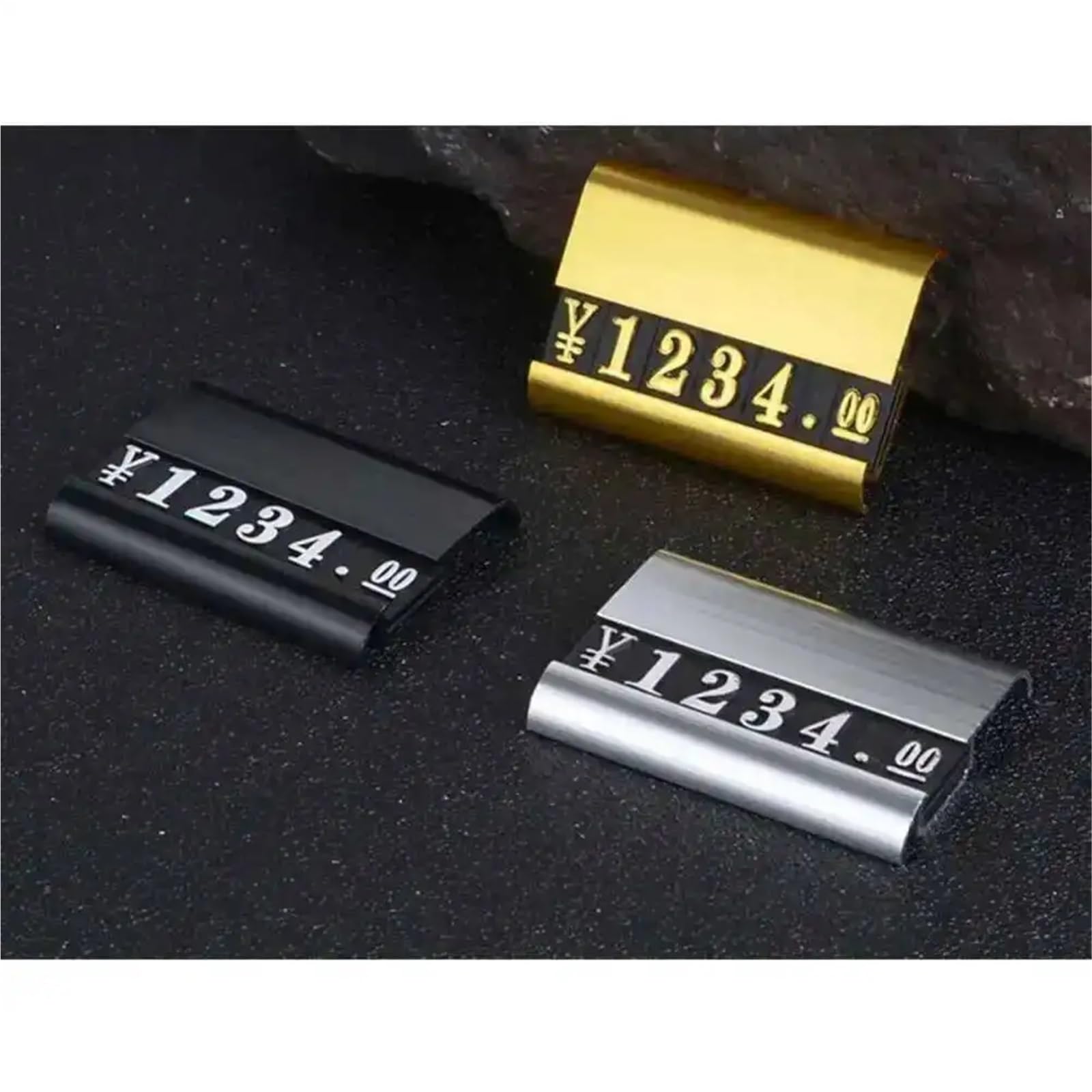 20PCS Metal Frame Price Tag segni con numeri arabi per esposizione al