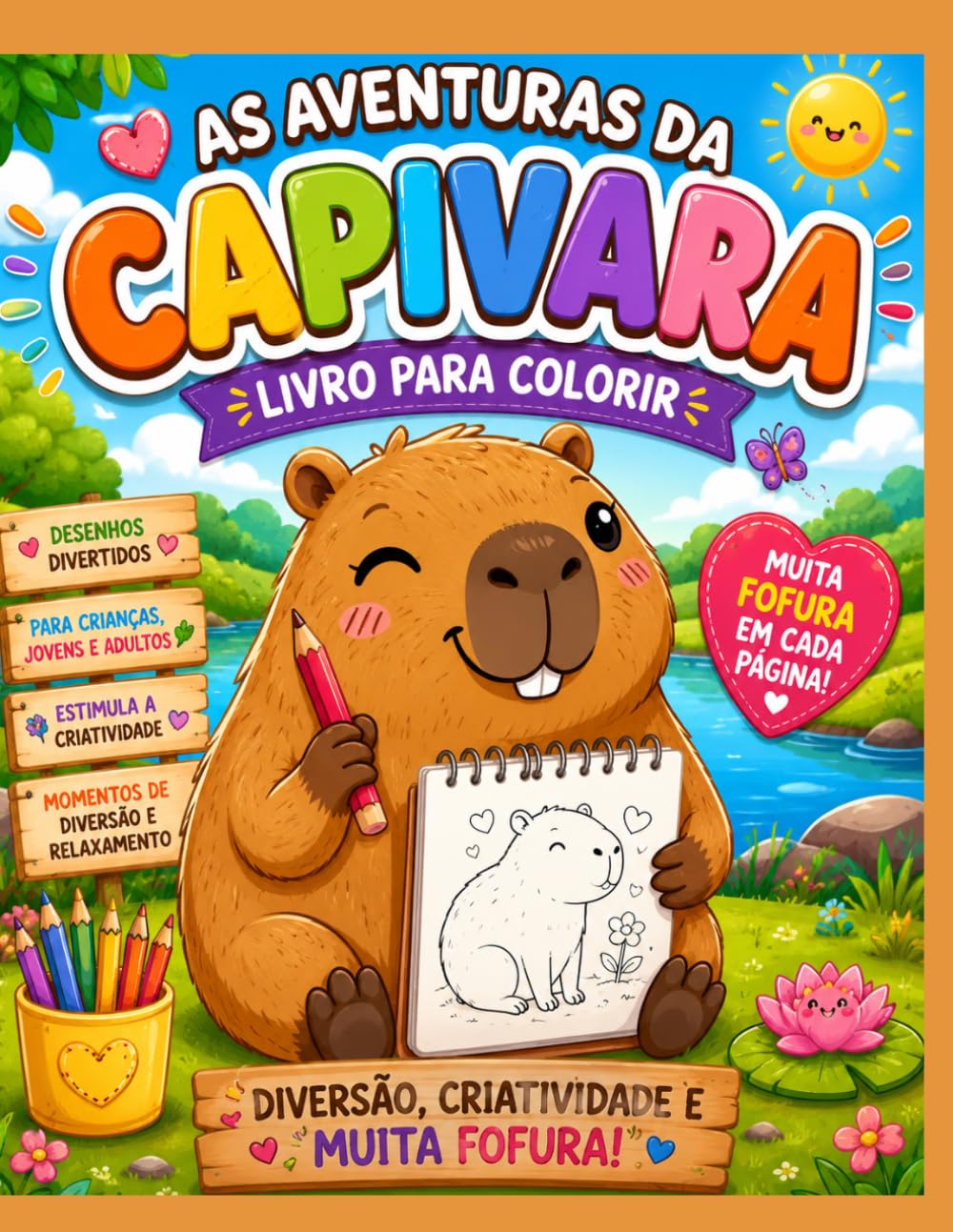 As Aventuras da Capivara: Livro para Colorir