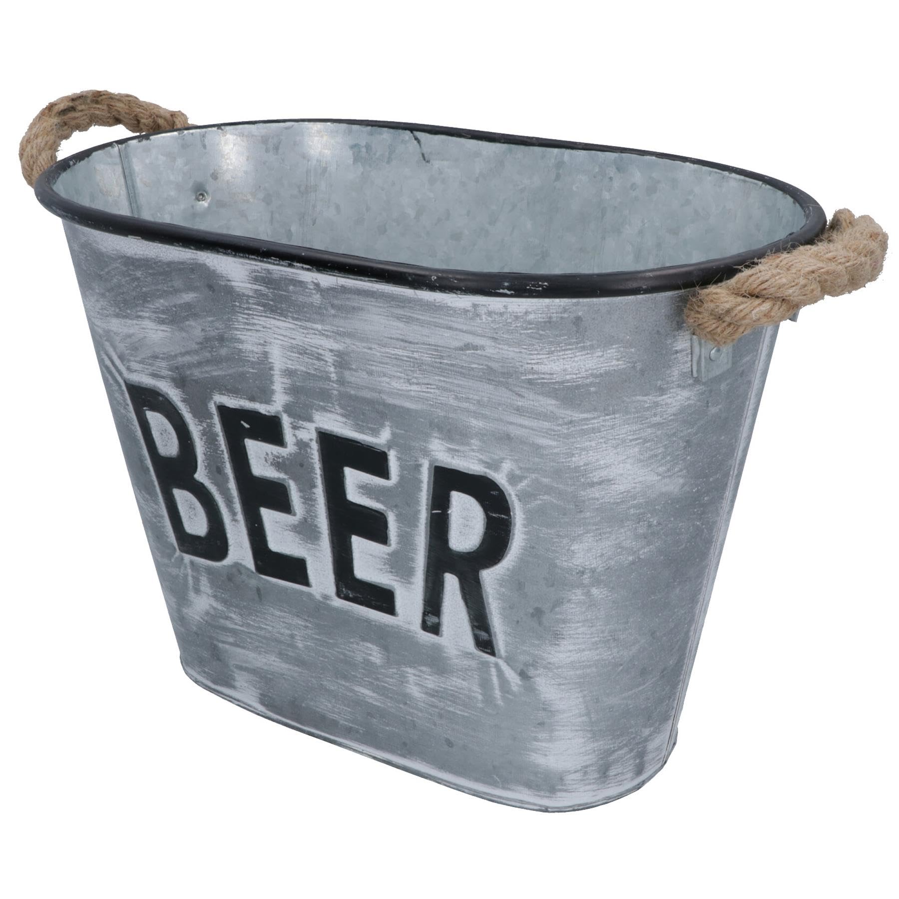 Cubo de metal para bebidas de cerveza, botella de vino, champán, hielo, cubo para fiesta, 2 unidades