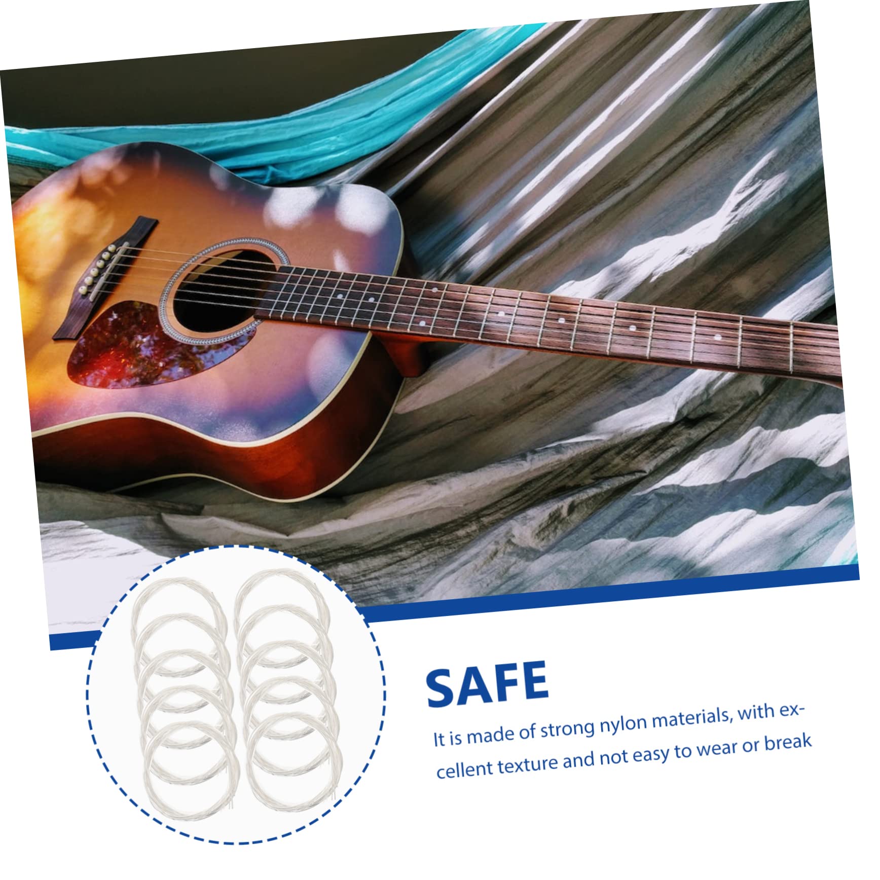 ibasenice 20confezioni Corde Per Chitarra Acustica Nylon Di Parti Per Chitarra Folk Suono e Confortevole Materiale Di Alta Qualità Per Musicisti