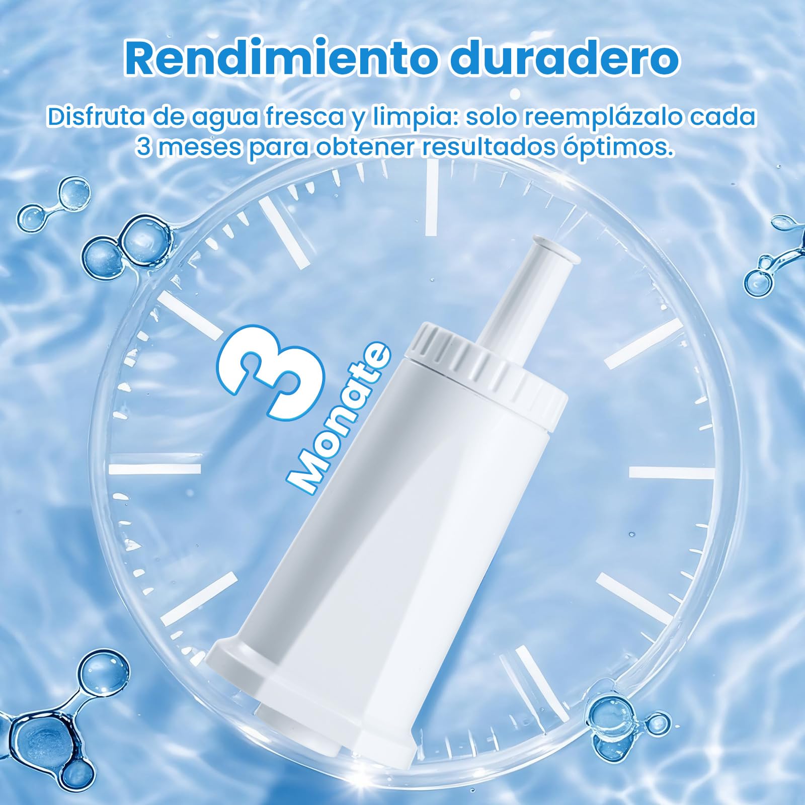 Mutital filtros de repuesto para máquinas de café Sage totalmente automáticas, 6 piezas de repuesto para filtro de agua Sage Barista Express Pro, filtro de agua para SES810/SES880/SES920 (6 Unidades)
