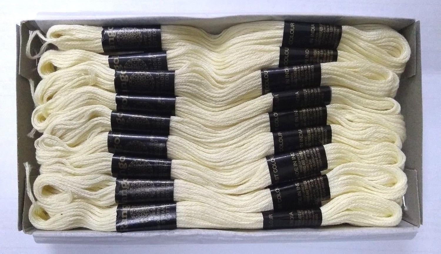 Ivory/Off White - DESI HAWKER - Set Lot of Cotton 6 Ply Strand Thread Yarn Skeins Cross Stitch Embroidery Knitting Floss (Set of 20 Skeins)